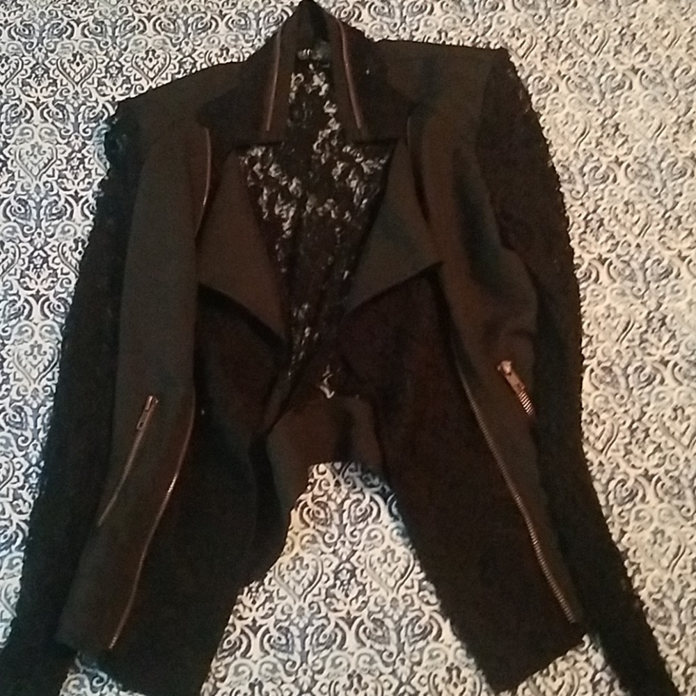 Black lace juniors jacket